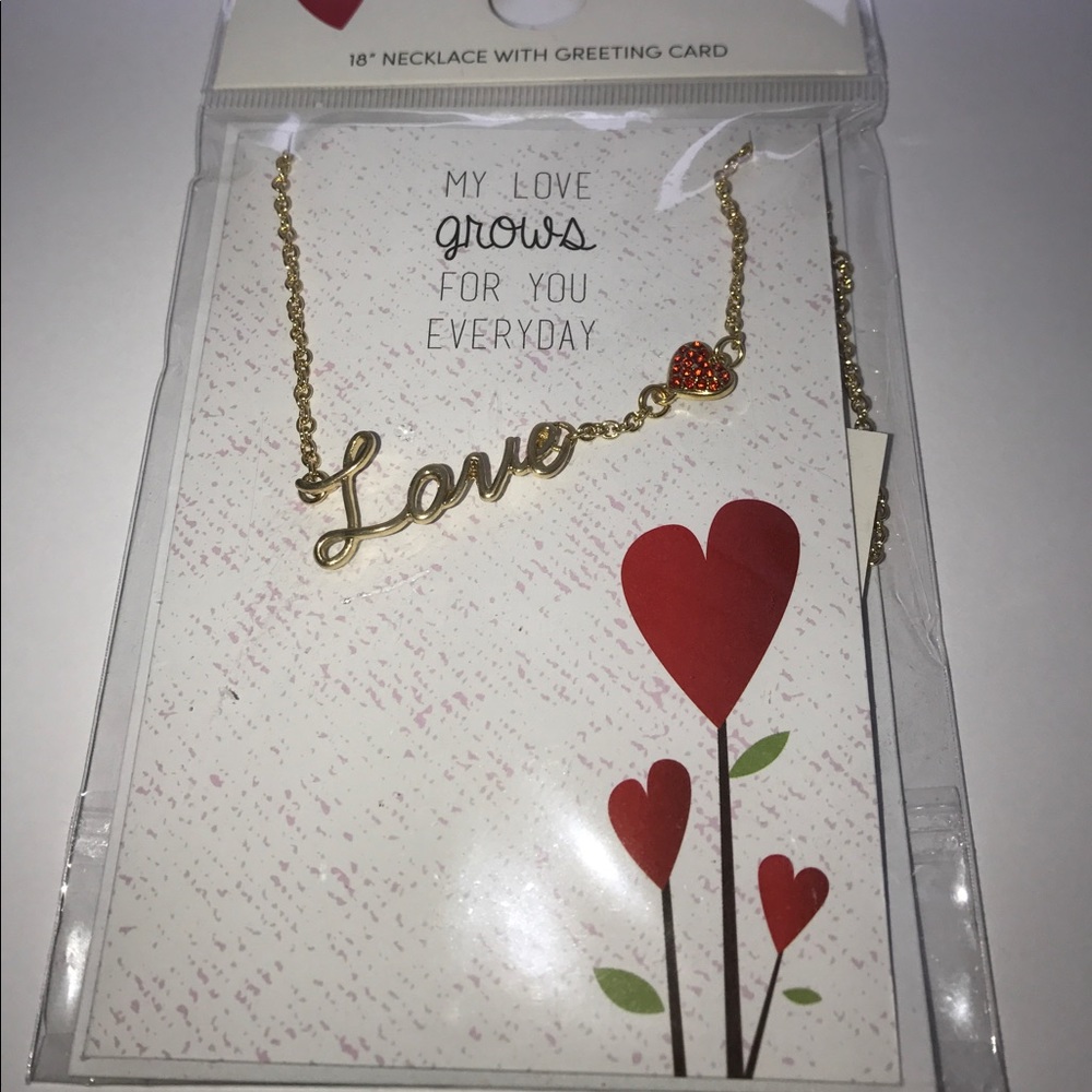 18" Love Necklace with greeting Card