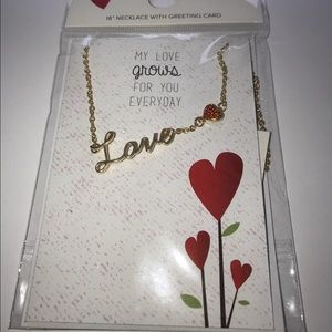 18" Love Necklace with greeting Card