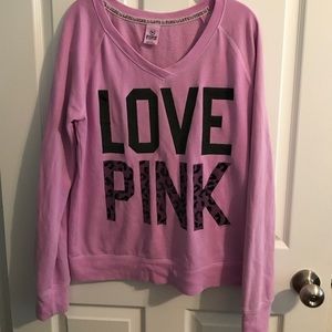 Victoria's Secret Pink purple v-neck pull over