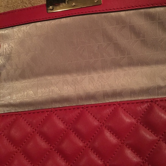 Red Michael kors clutch.❤️ - Picture 2 of 4