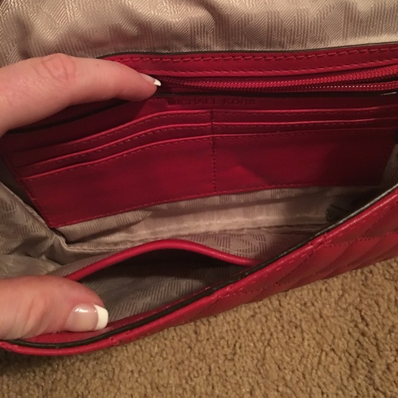 Red Michael kors clutch.❤️ - Picture 3 of 4