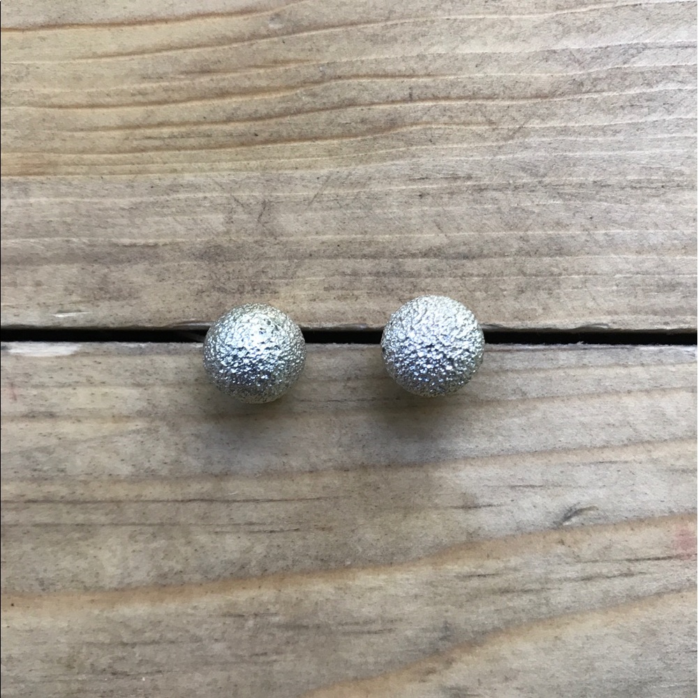 Silver stud earrings