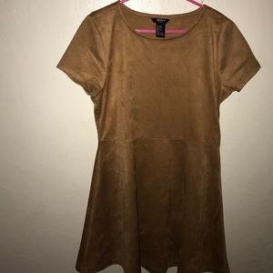 Forever 21 leather color dress