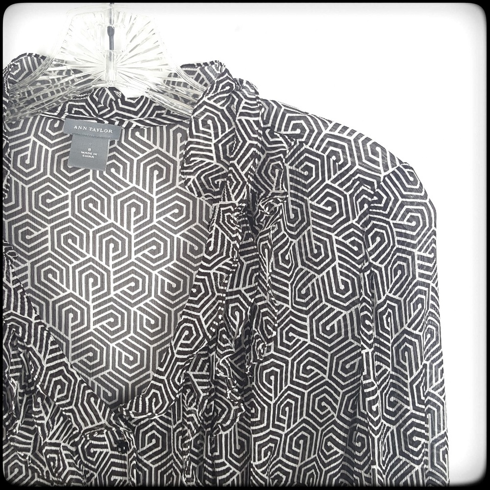 Ann Taylor 100% silk sheer blouse EUC