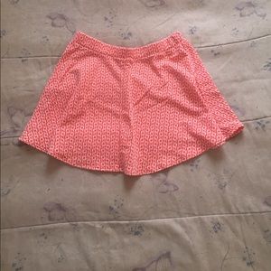 Orange and white skater skirt !!