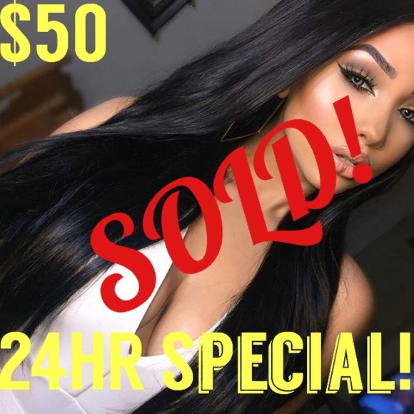 *1 LEFT*The "Demi" Dazzling Black 1B Wavy 26in Wig - Picture 1 of 7