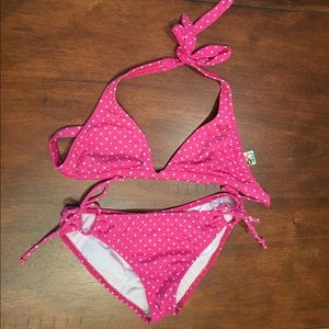 Pink polka dot Roxy Bikini