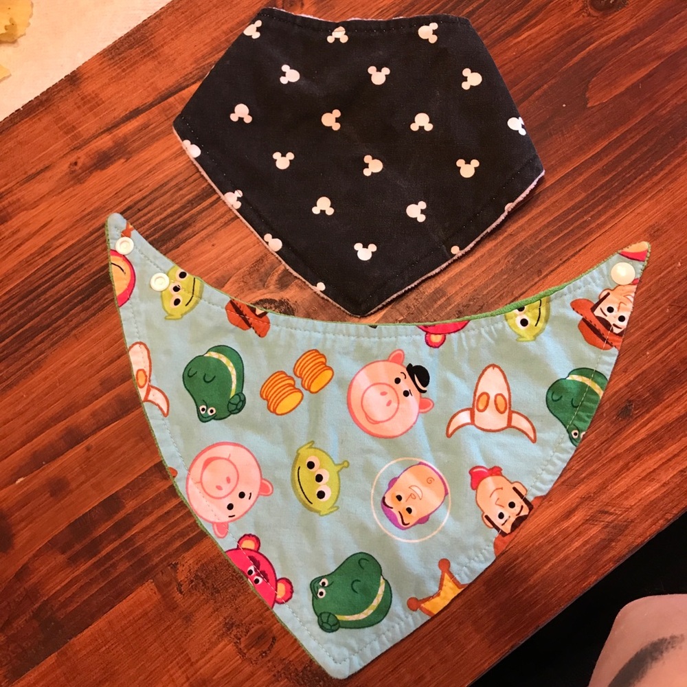 Disney baby bandana bibs.