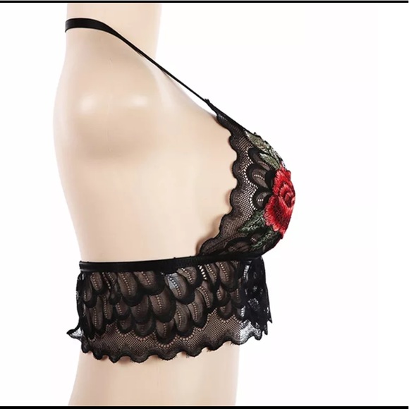 ✅✅🌹LAST1🌹🔥HOT DEAL🔥🌹Embroidered Lace Crop Top - Picture 4 of 6