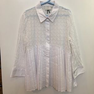 Anthropologie White Button Up