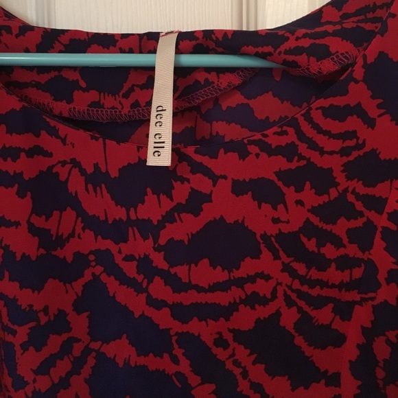 Bold Red and Blue Tunic Dress - Picture 3 of 3