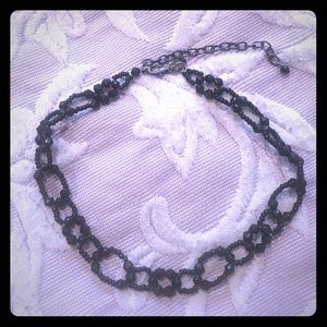 Express Black Beaded Choker - SOLD