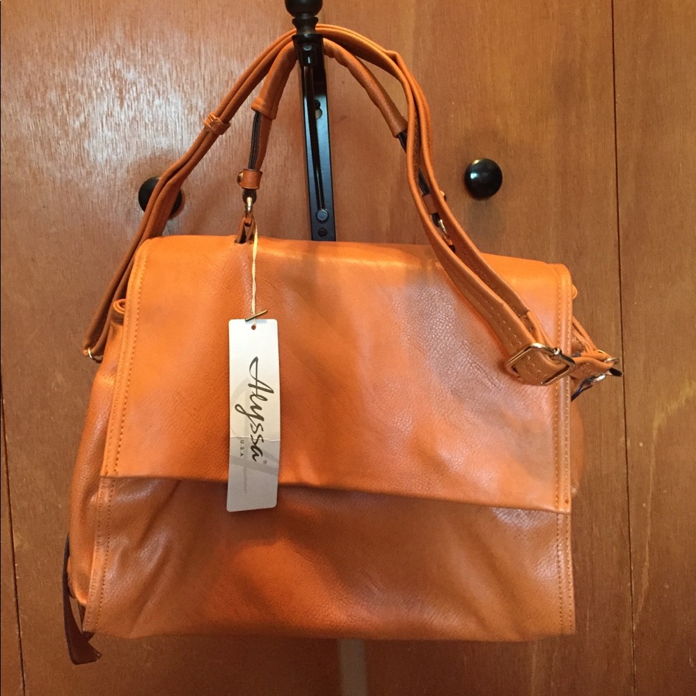 Orange Saddle Color Handbag Purse