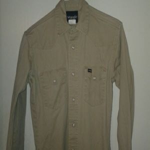 Wrangler khaki longsleeve welders/work shirt?