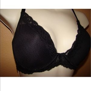 Natori Feathers Bra 34DDD Preowned Black