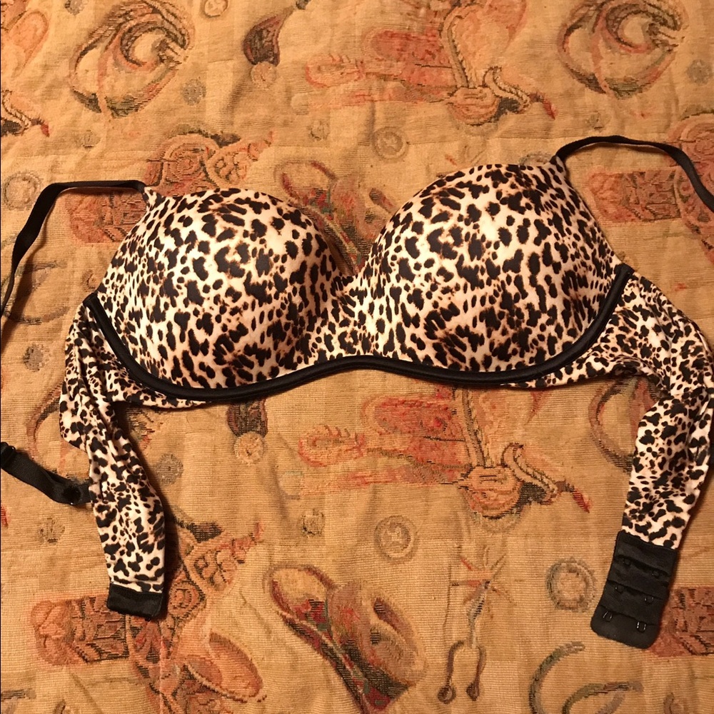 Victoria Secret 36 C Leopard Print Balcon Fit Bra