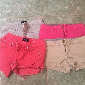 Lot of four AE short shorts