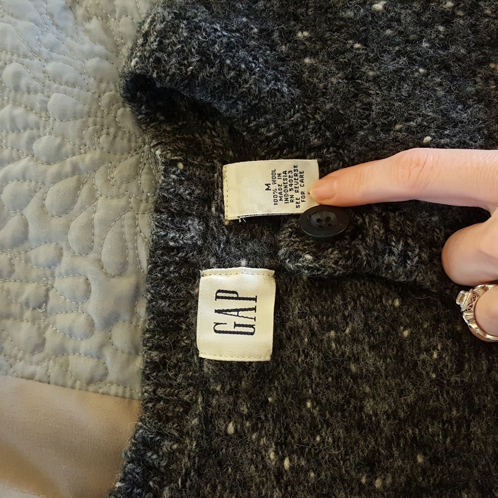 Grey wool  shell sweater