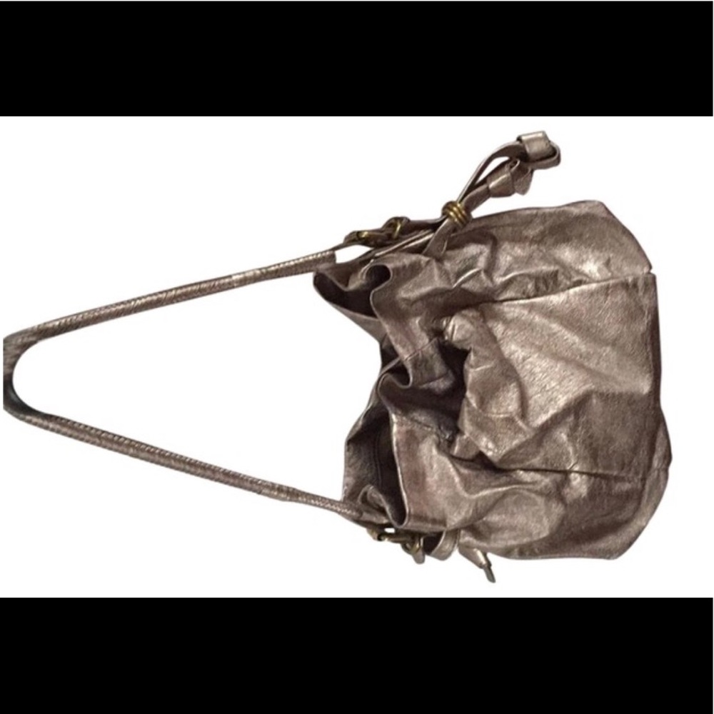Elliott Lucca metallic pewter hobo bag