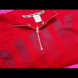 PINK half zip-up sweatshirt!