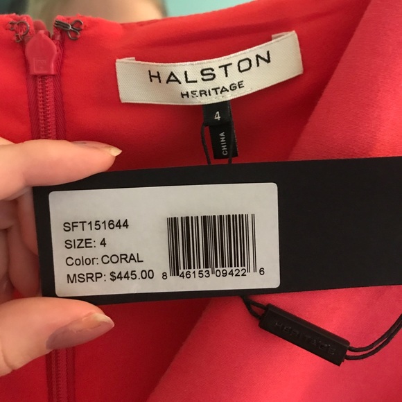 Halston Heritage Coral dress!(WITH TAGS) worn once - Picture 2 of 4