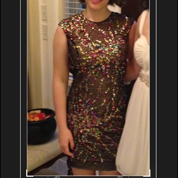 Size 4 Sequined Cocktail Dress - Picture 1 of 2