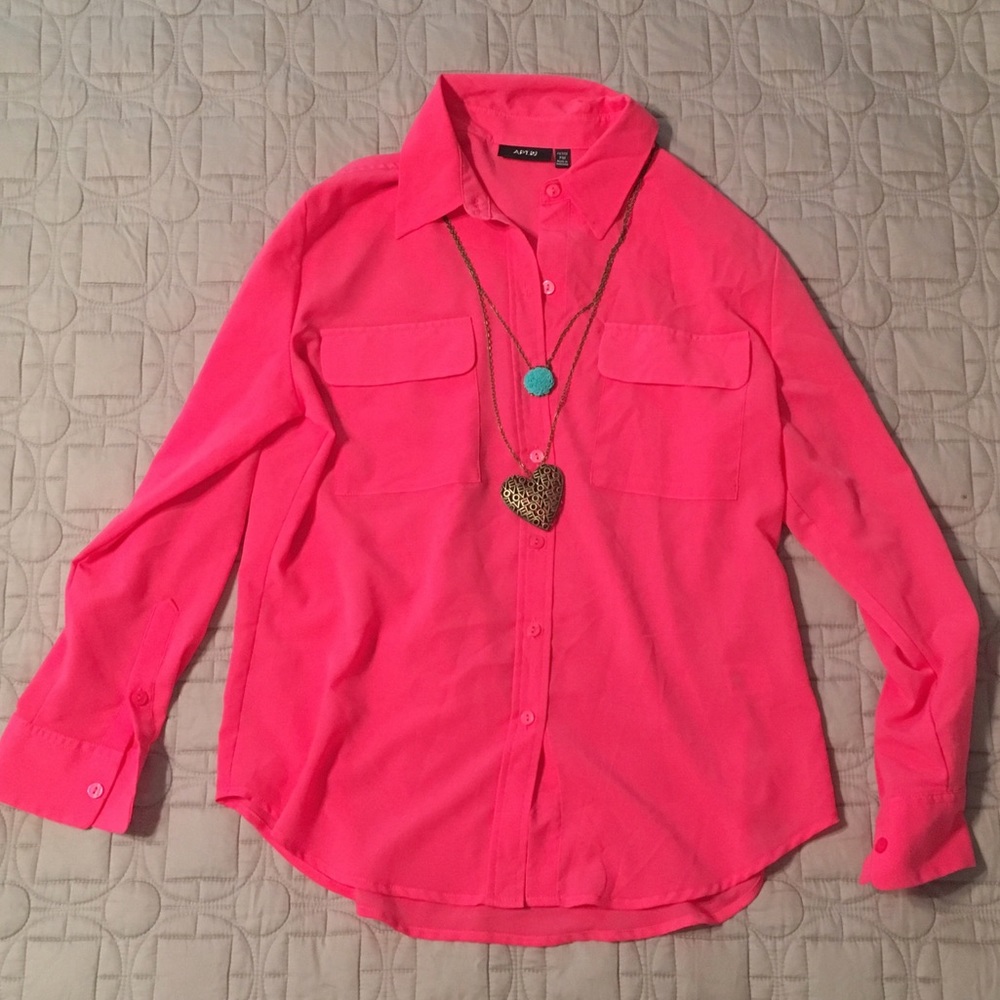Pink button down