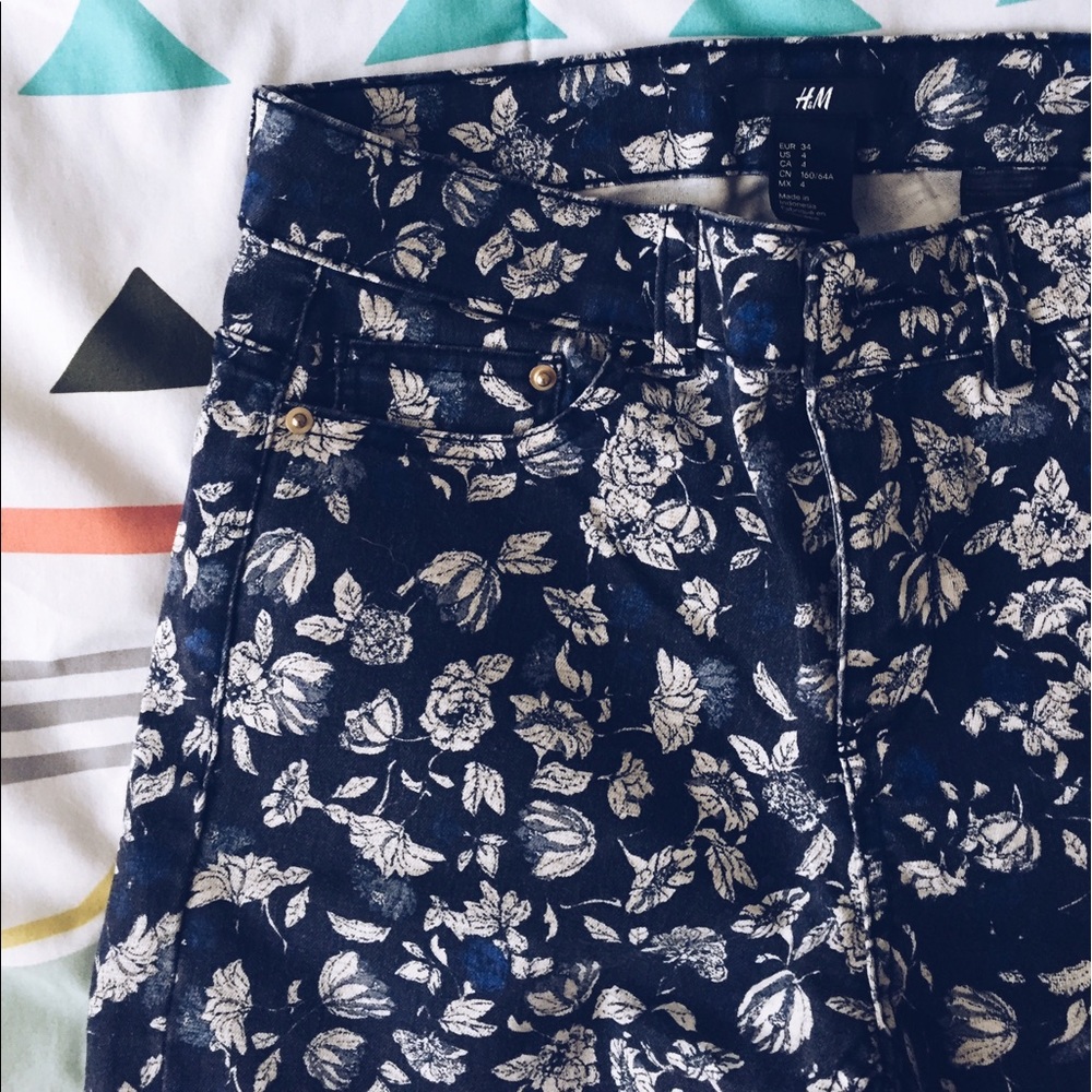 floral denim