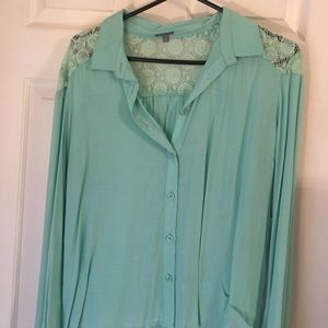 NWT Light blue long sleeve blouse
