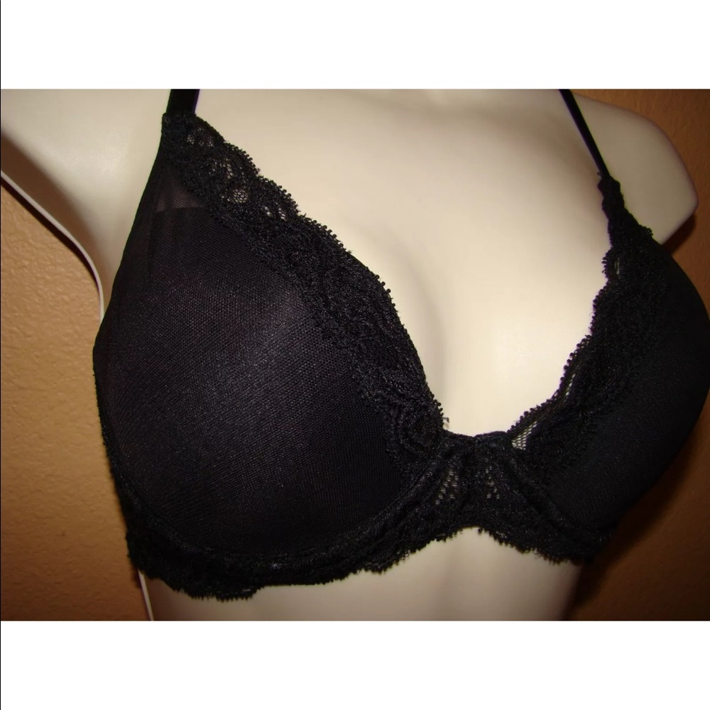 Natori Feathers Bra 34DDD Preowned Black Bra
