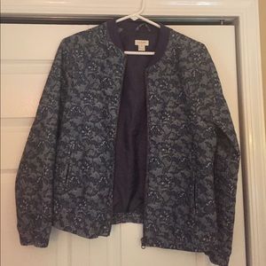 J Crew Patterned Bomber Jacket