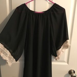 Black angel wing dress