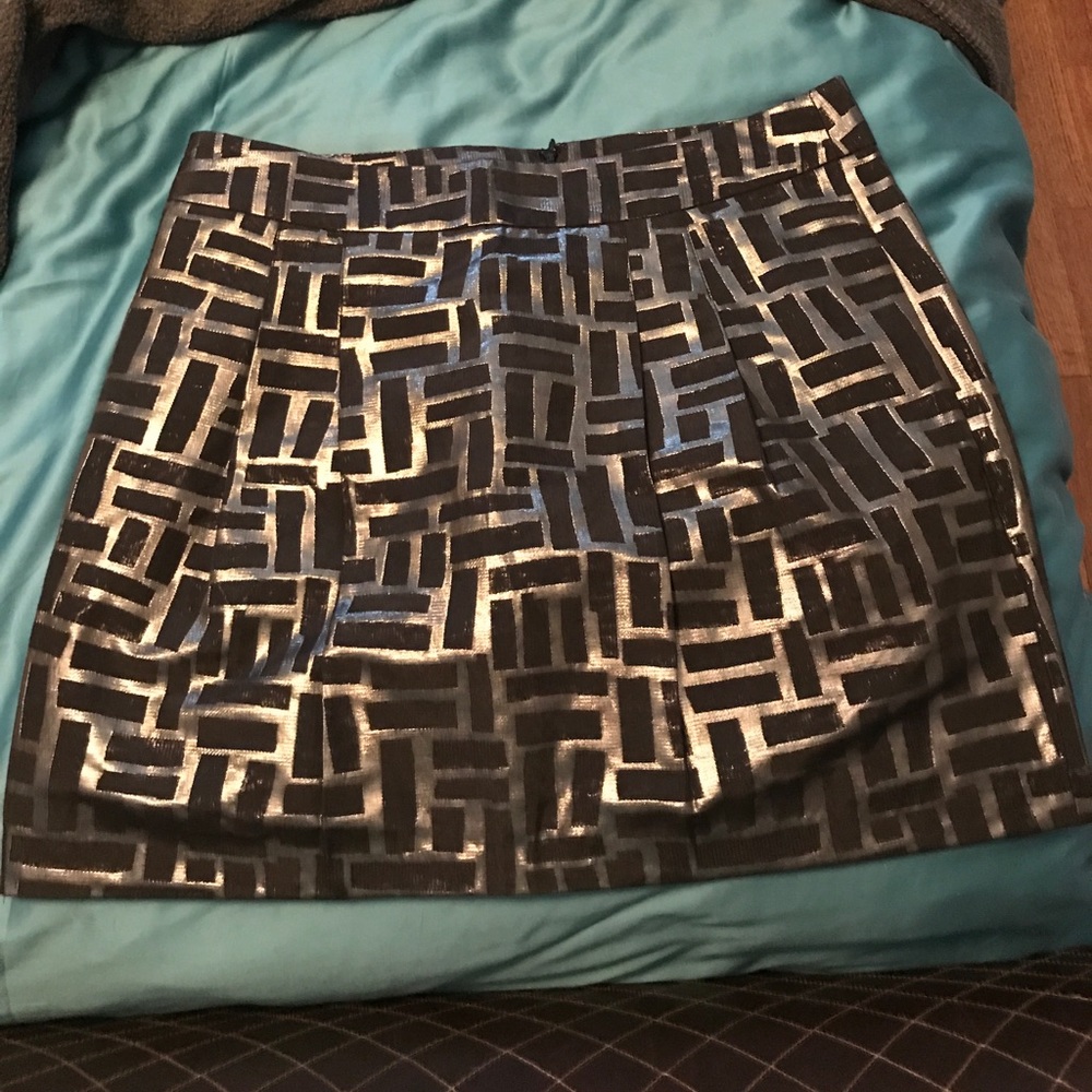 Metallic Banana Republic Mini Skirt w/ pockets