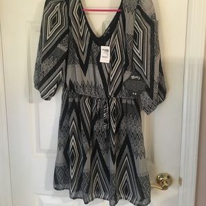 NWT Black patterned flowy dress