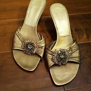 Women's gold heels