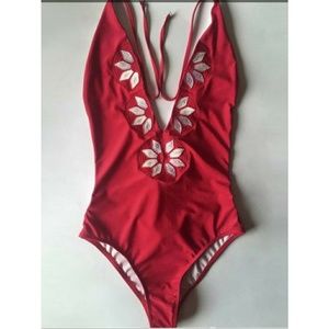 Open back plunging one piece