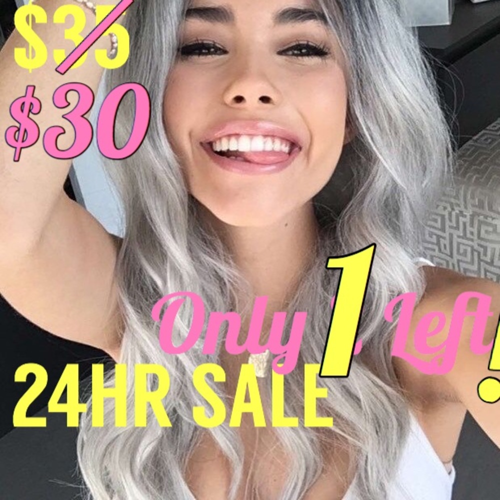 *1LEFT*The "Samantha" Grey Gorgeous Ombré Wig 26in