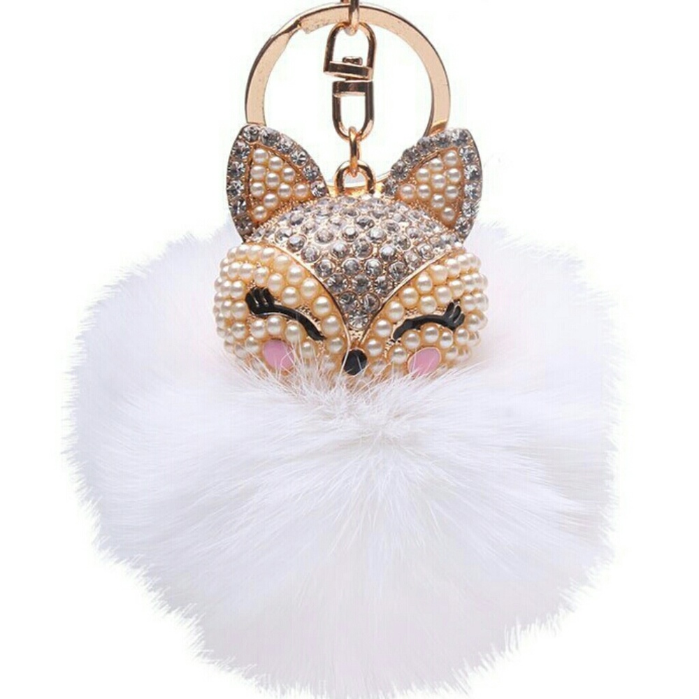 Fox Fur Ball Keychain!