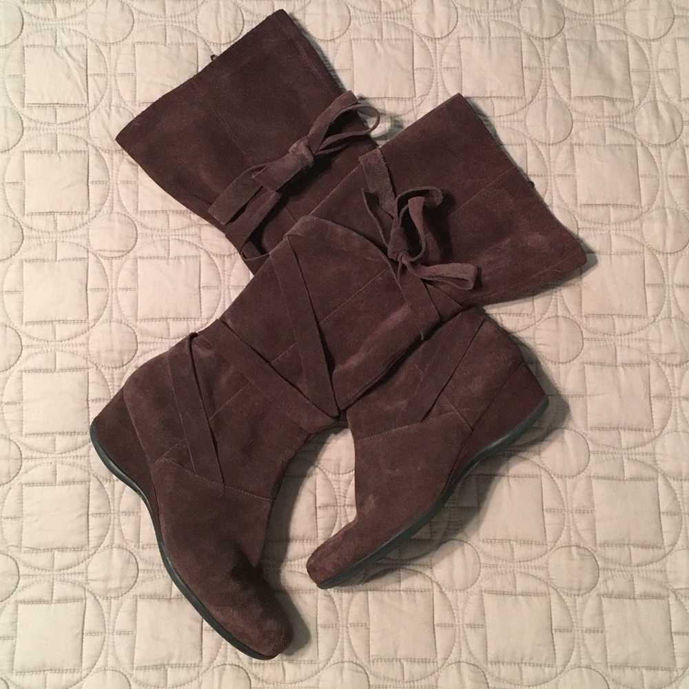 Suede Riding Boots