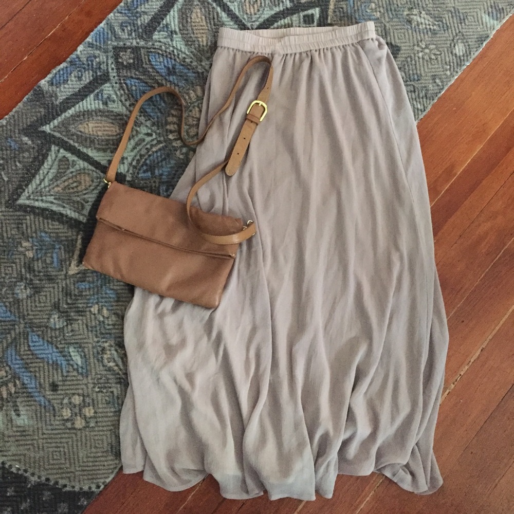 Blush pink maxi skirt