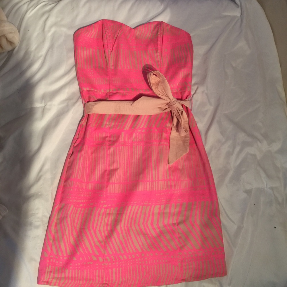 H&M pink/gold preppy dress Size 6US
