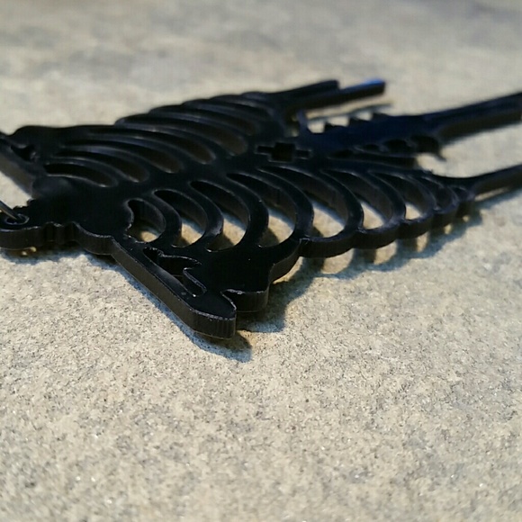 Jewelry | Huge Goth Skeleton Rib Cage Laser Cut Necklace | Poshmark