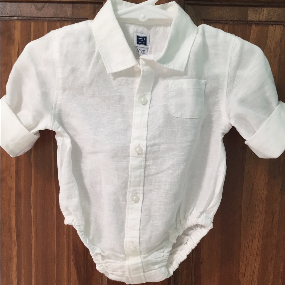 6-12 mo NWT Janie and Jack linen shirt.