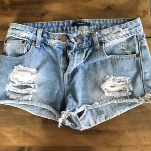 Denim Cut Off Jean Shorts
