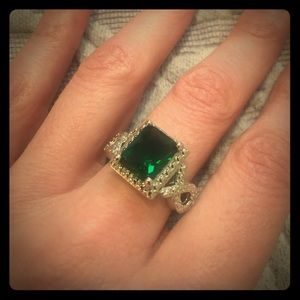 Faux Deep Green Emerald Ring - NEW! - SOLD