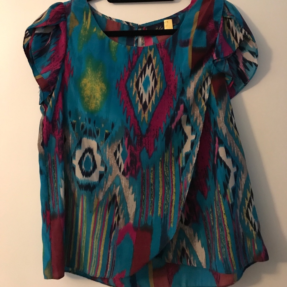 Tribal print tunic top