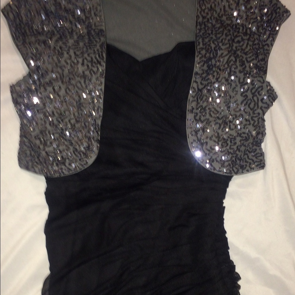 Bcbg MaxandCleo sz 2 black evening dress.