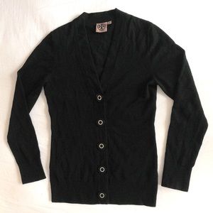 Tory Burch Simone cardigan,rare black/gold buttons