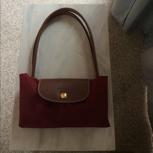 Le Pliage Shopping , medium size tote, wine color