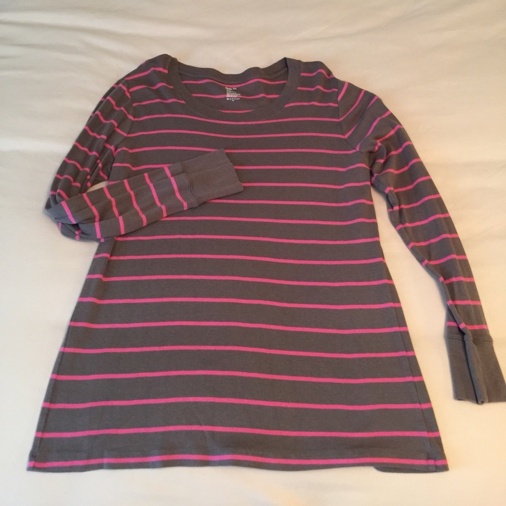 Pink & brown long sleeve shirt